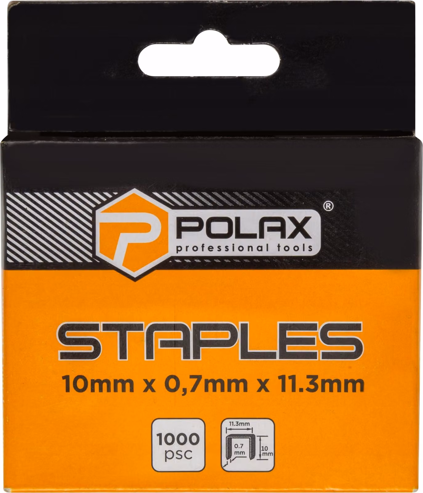 Punti metallici per tappezzeria tipo A/53 (1000 pezzi) 10 x 0,7 x 11,3 mm Polax