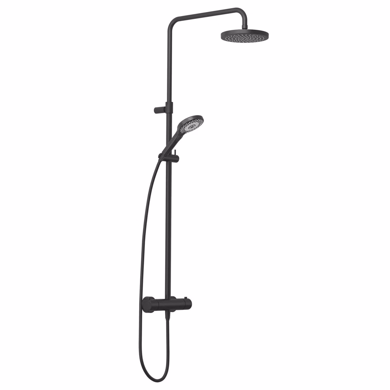 KLUDI DIVE Thermostat Dual Shower System, tube réglable horizontalement et verticalement, 6907939-00, 6907939-00