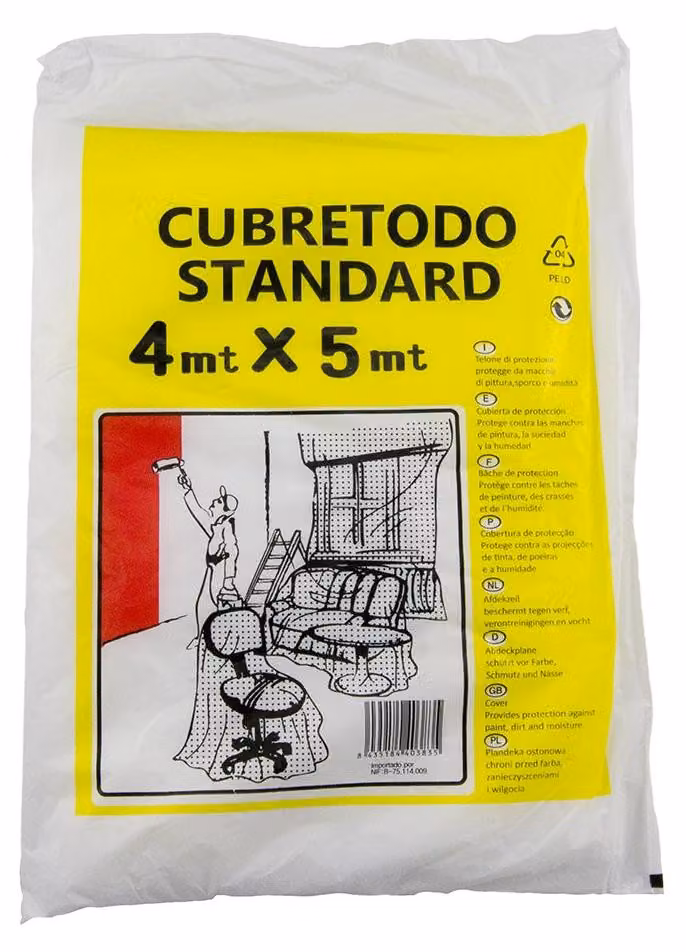 Copertura in plastica, modello standard, dimensioni 4 m x 5 m.
