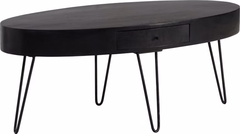 Tavolino residenziale in legno massiccio 100 cm tavolo da salotto tavolo da divano cassetto | Wohnling