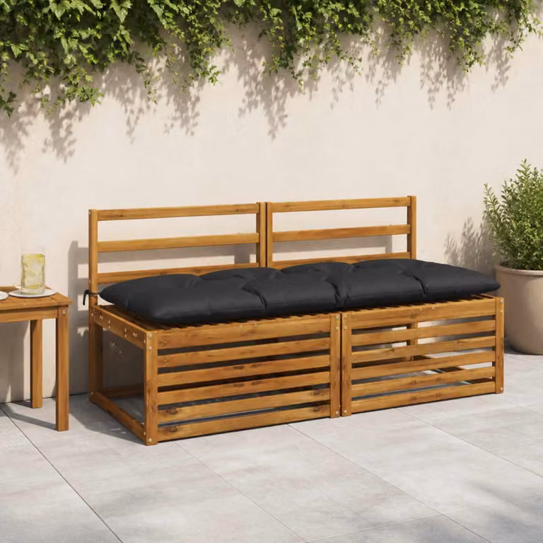 vidaXL Cuscini per Panchina VIANEN 2 pz 100% Poliestere Blu Scuro