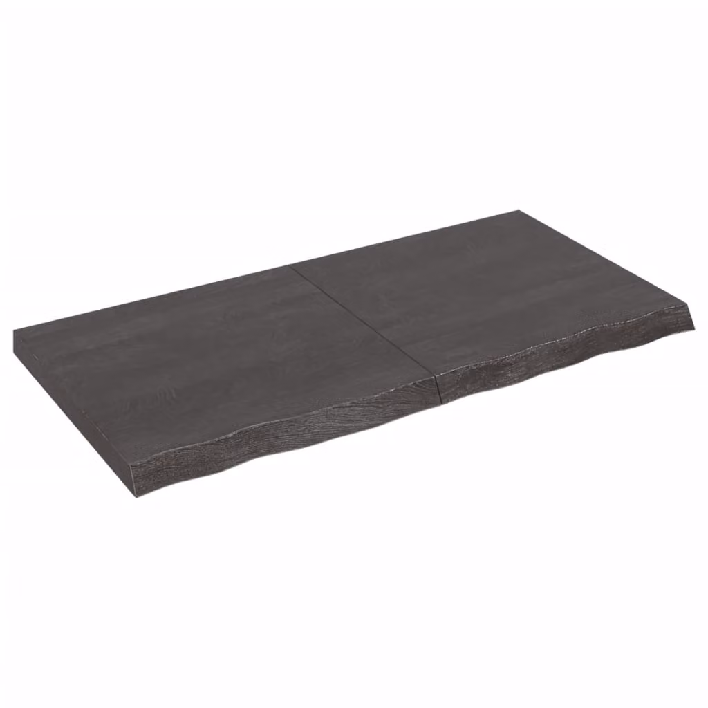 Piano Bagno Marrone Scuro 120x60x(2-6)cm Legno Trattato