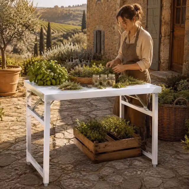 Foldable Kitchen Work Table 100x60x80 Cm Stainless Steel