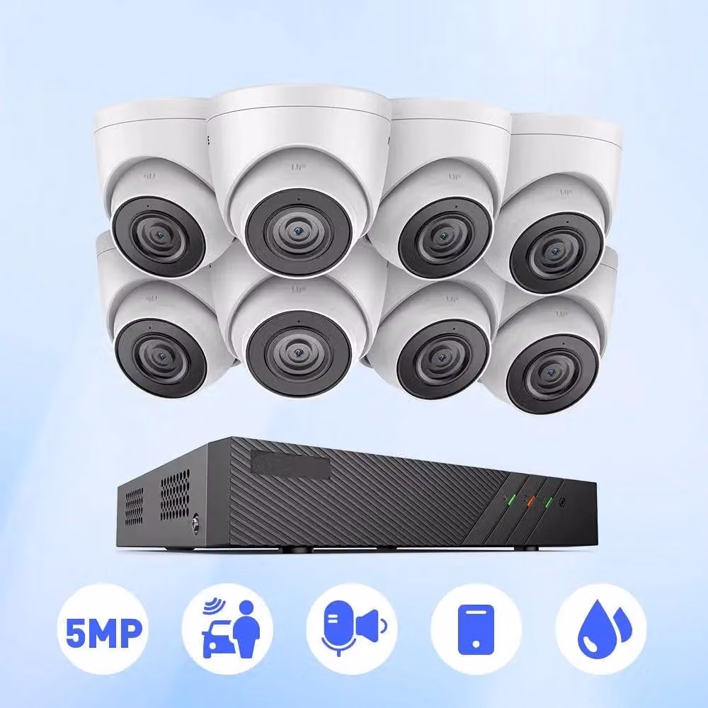 Telecamera di sicurezza wireless - Telecamera esterna con visione notturna - Sistema di videosorveglianza - NVR (Network Video Recorder) 6MP con tecnologia H.265+ - Telecamera IP