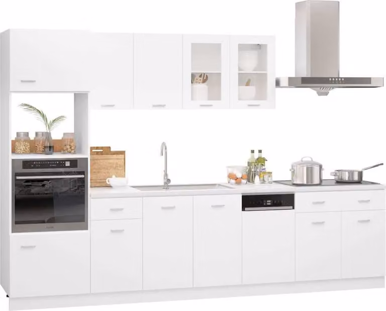 Set Armadi da Cucina 7 pz Lyon Bianco in Truciolato