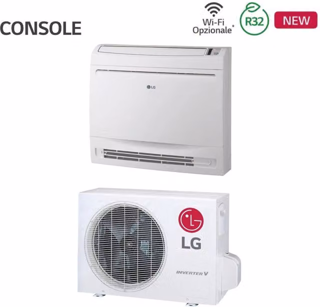 Condizionatore Console LG Mobile Split 12000 Btu UQ12F Bianco con Wi-Fi e Controllo via App Classe Energetica A++