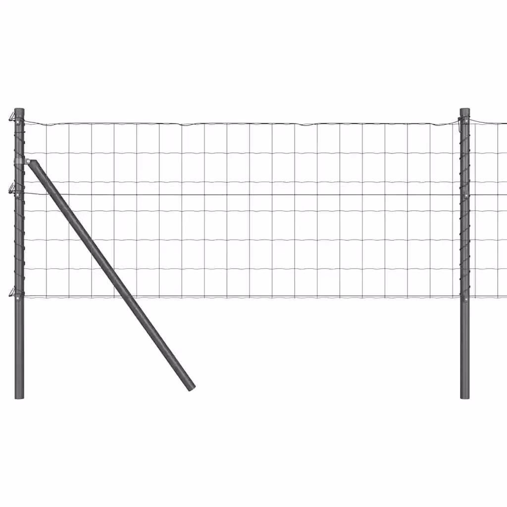 Recinzione VIDAXL in acciaio e PVC rivestito grigio, Altezza: 0,4 m, Lunghezza: 50 m – 2