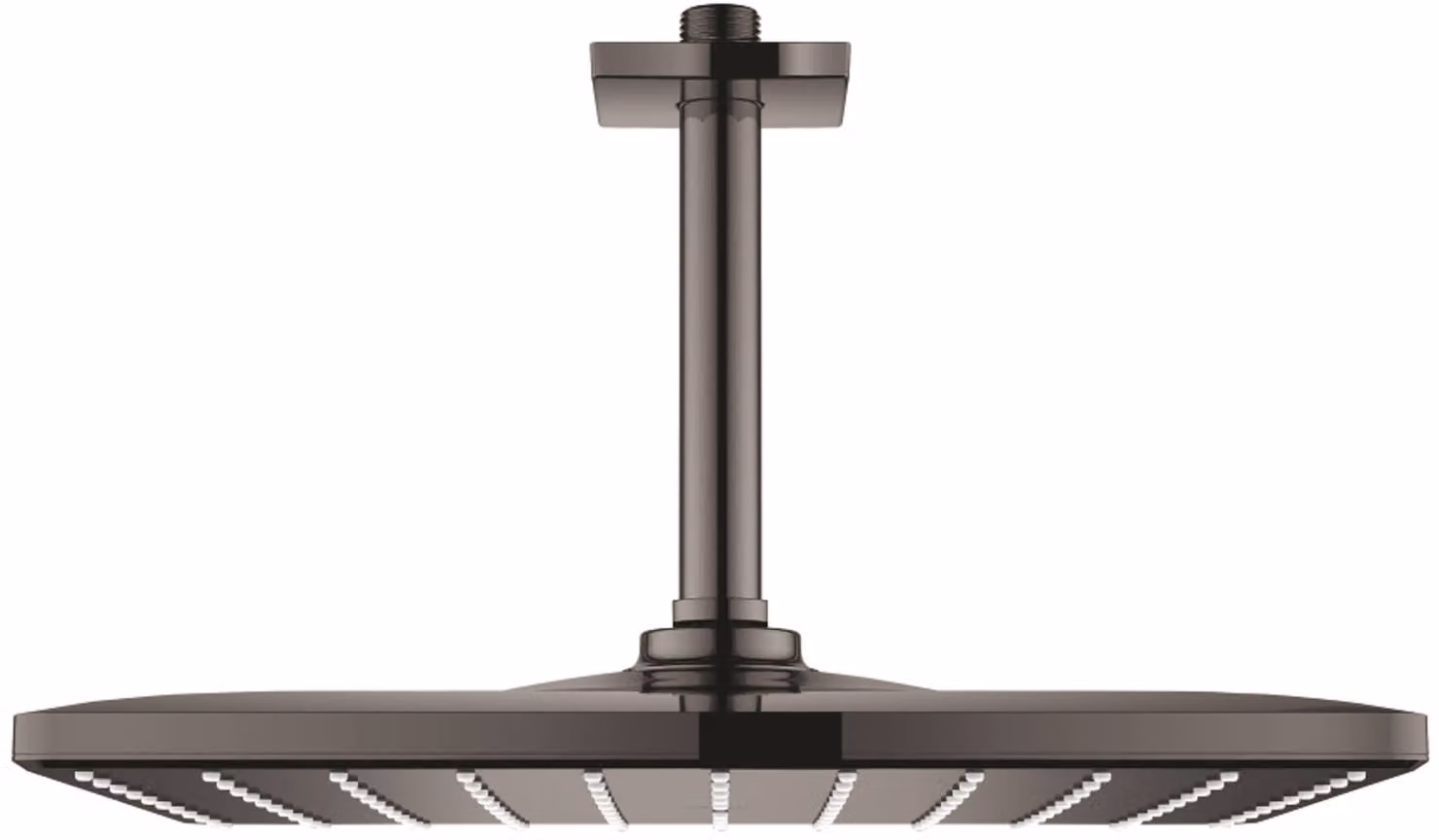 Grohe Rainshower - Soffione 310 Mono Cube 9,5 l/min, 1 getto, braccio a soffitto 142 mm, Hard Graphite 26566A00