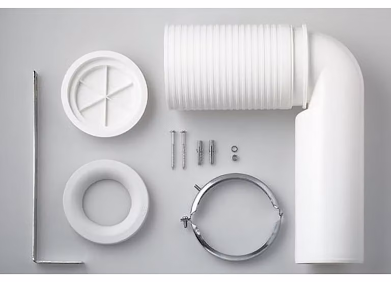 Set di scarico tipo 89009.2 per collegamento WC 70–220 mm, 1 pz.