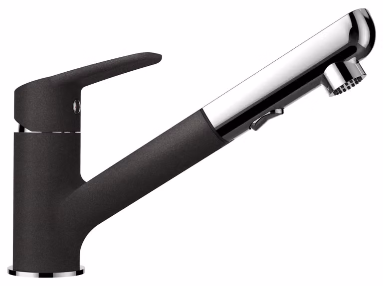 Rubinetto Schock Daja 522120GON, Onyx, alta pressione, bocca estraibile