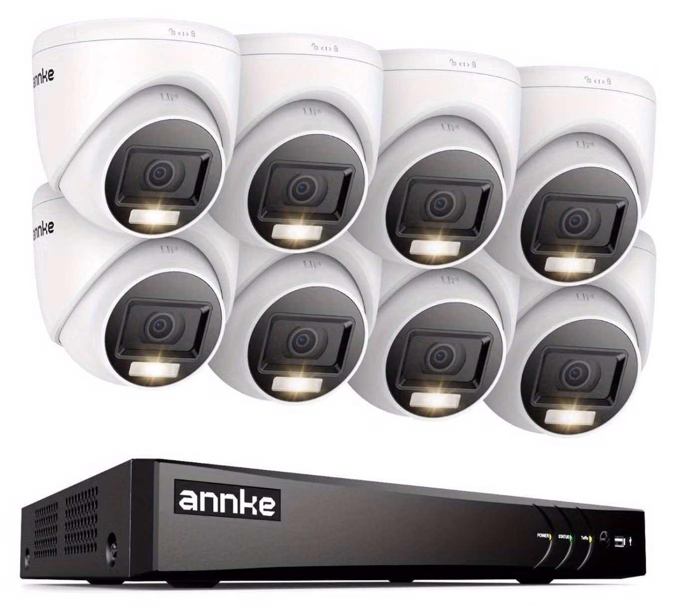 Sistema di sicurezza – Videosorveglianza – Kit di videosorveglianza – Telecamera CCTV – Hard disk da 2TB – Rilevamento tramite intelligenza artificiale