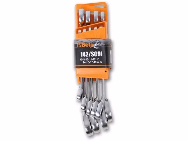 Set di 9 chiavi combinate a cricchetto reversibile Beta 142/SC9I colore argento con supporto compatto – 2