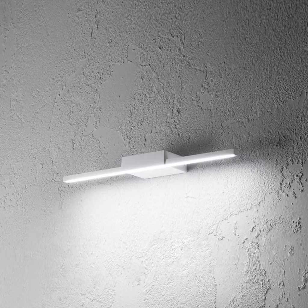 Applique LED Gealuce moderna in alluminio bianco opaco con luce indiretta verso l'alto, 16W, 1670lm, 3000K, IP44 – 2