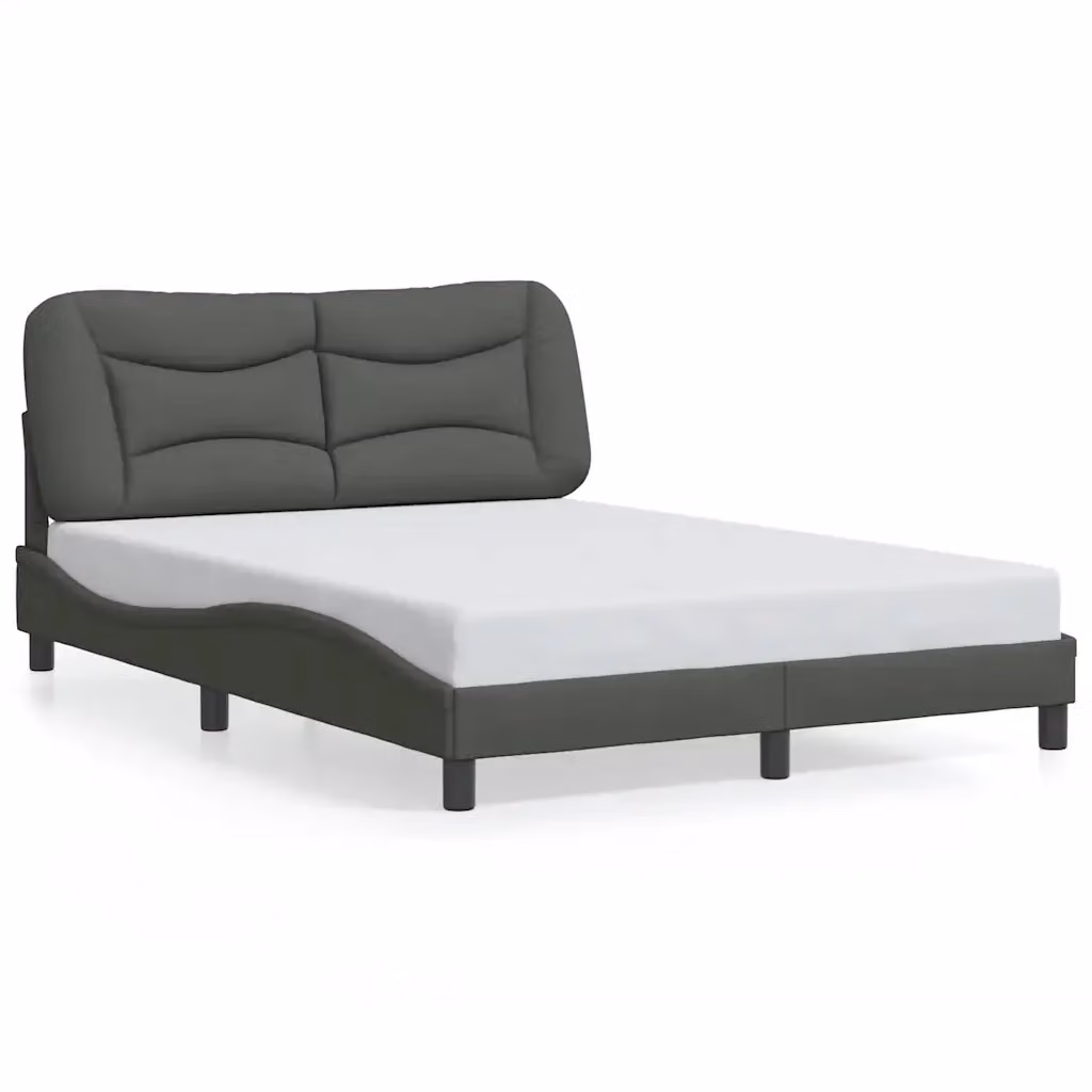 vidaXL Giroletto Hvar senza Materasso in Tessuto Grigio L/P/H: 200 x 140 x 74,5 cm – 2