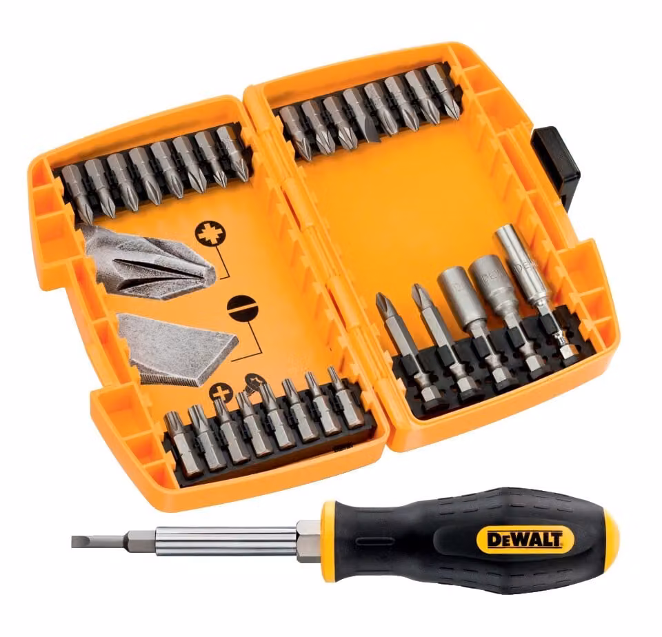 Dewalt DT71506-QZ - Kit di avvitatori da 30 pezzi con cacciavite 6 in 1