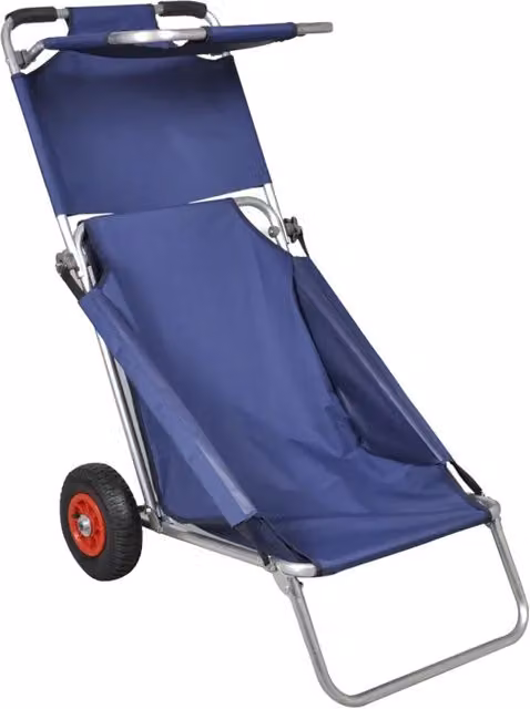 Carrello per la Spiaggia con Ruote Portatile Pieghevole Blu CFW7356148