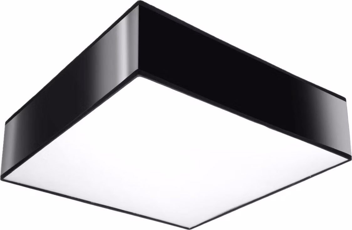 Plafoniera quadrata ANUBIS nera 2xE27x15W in plastica, dimensioni: 12x35x35 cm, IP20, Pure Lume