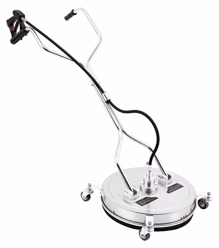 Spazzola lava superfici per idropulitrici - 50,8 cm - 4500 PSI - Acciaio inossidabile - 4 ruote - Bianco