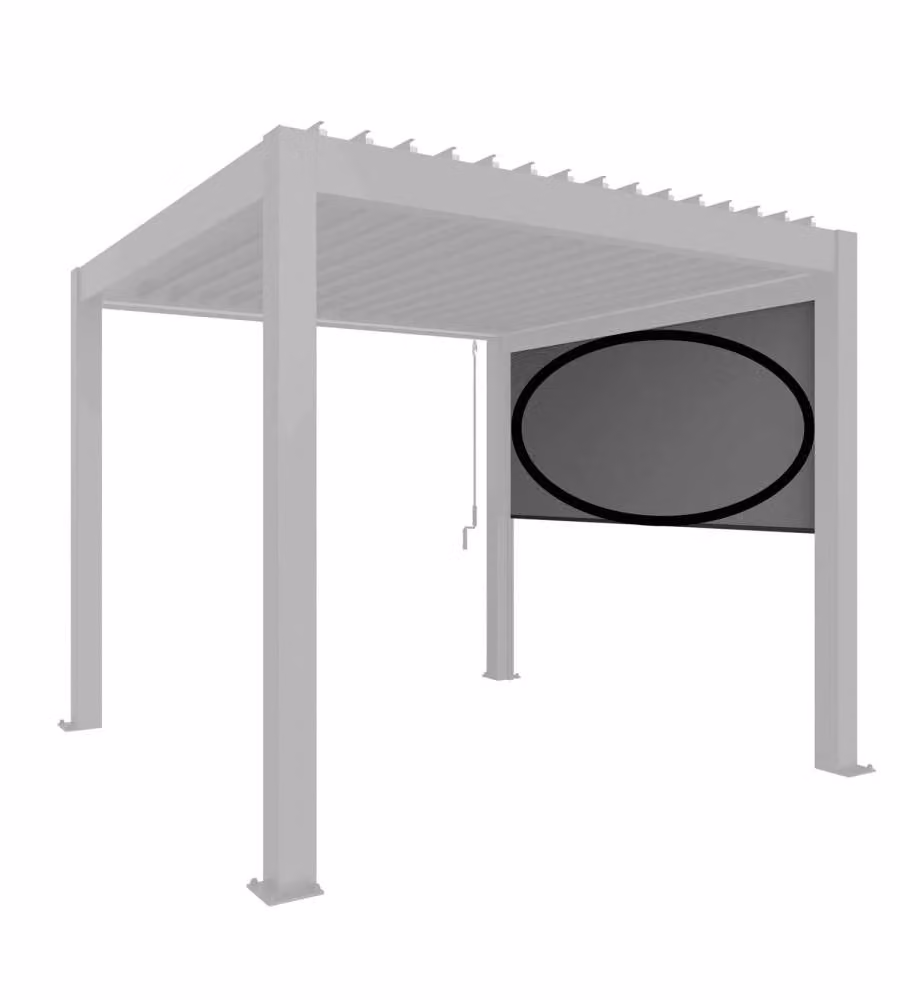 Biohort Tenda da Sole Elettrica 3,27x2,35 m Grigio Scuro per Pergola