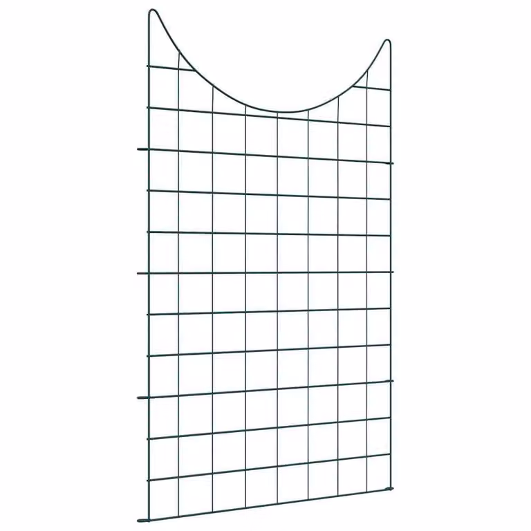 vidaXL Set di 8 pezzi di recinzione per stagno in acciaio verde, L: 50 cm, H: 80 cm