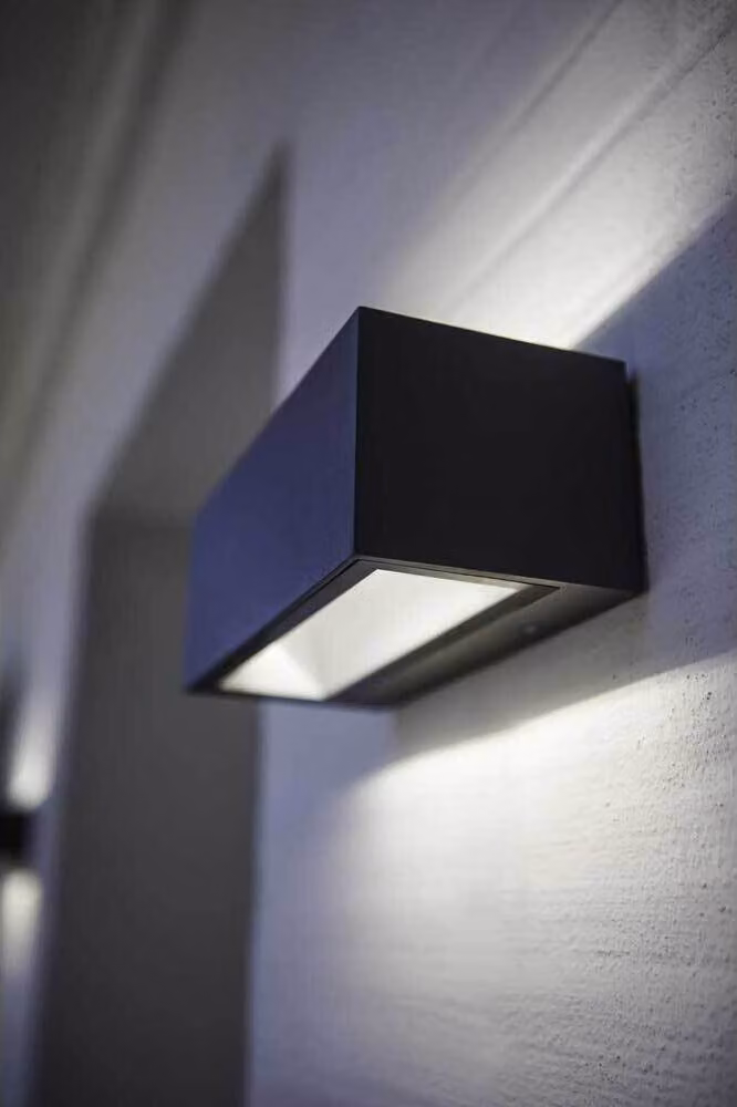 ECO-LIGHT Lutec LED applique da esterno GEMINI 21W 1230lm antracite IP54 3000K