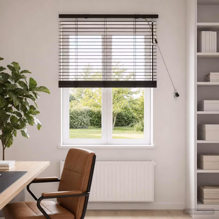 Tende avvolgibili per finestre Venet, colore marrone scuro, dimensioni 95 x 130 cm, larghezza lamelle 35 mm