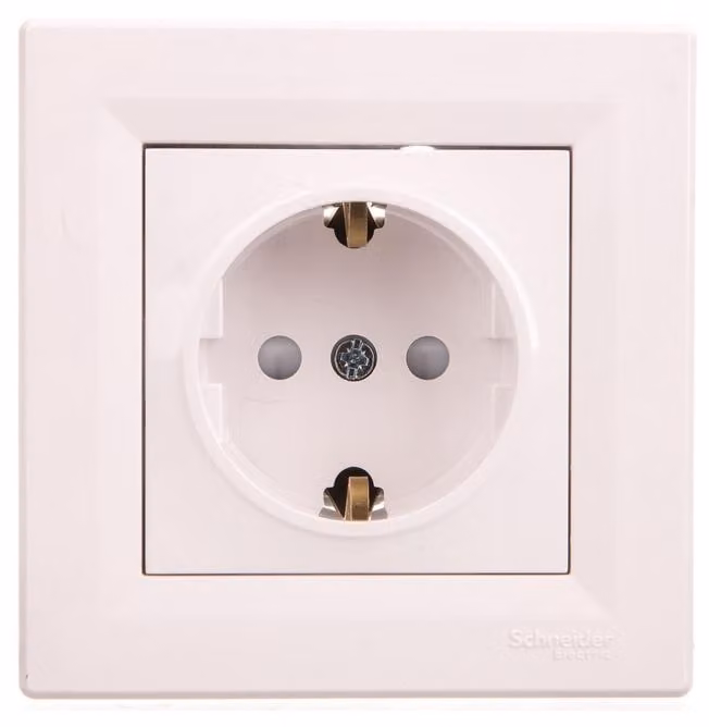Presa di corrente singola SCHUKO con cornice, bianco Schneider Asfora EPH2900221