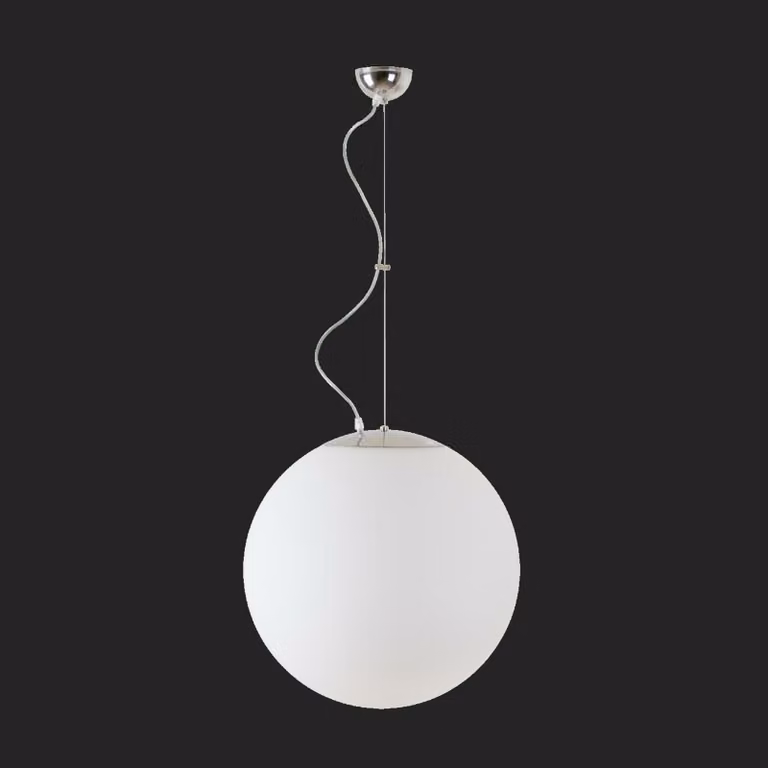 OSMONT ADR60804 ADRIA L4 apparecchio a sospensione in vetro acciaio inox lucido / bianco IP40 4000 K 41W LED combinazione di emergenza 3 h