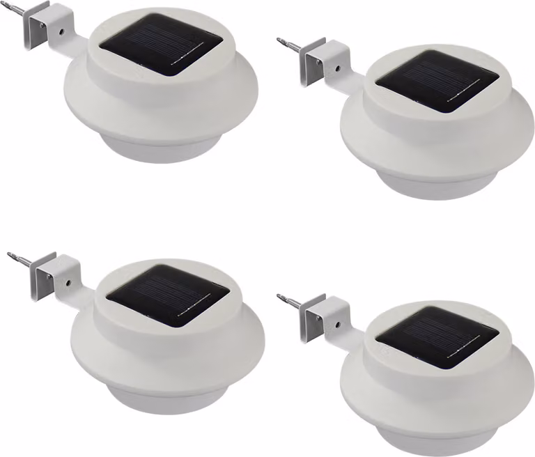 4x luce solare di grondaia lampada di grondaia lampada di grondaia luce di pioggia grondaia lampada solare luce solare illuminazione lampada esterna