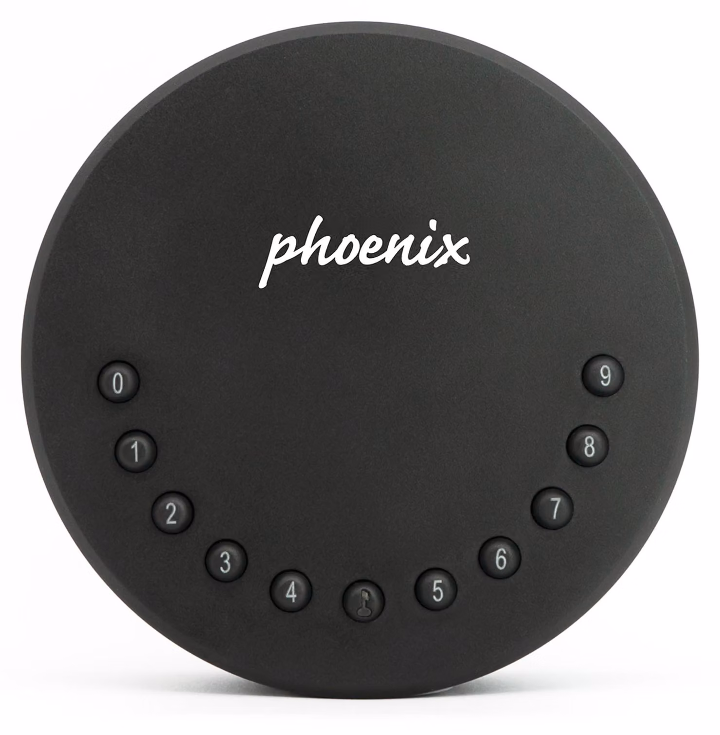 Cassetta portachiavi Phoenix Smile, nera, con 2 ganci e serratura elettronica