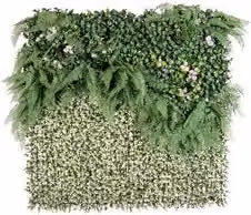 Siepe sintetica con fiori per pergola Yes Everyday, Verde, L: 100 cm x H: 100 cm