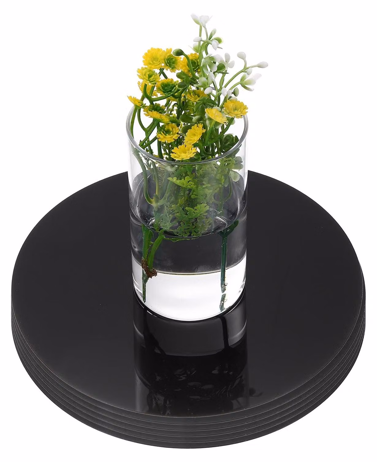 6 specchietti da tavolo rotondi in acrilico, diametro 25 cm, autoadesivi, per decorazione