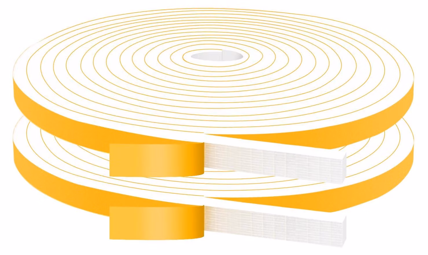 Nastro sigillante, autoadesivo, bianco, 10 mm (larghezza) x 6 mm (spessore) x 10 m (lunghezza), guarnizione in gommapiuma, paraspifferi