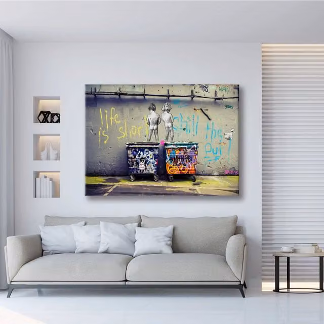 Quadro Canvas Contemporaneo Astratto Signorbit Multicolore L: 140 cm, H: 100 cm – 1