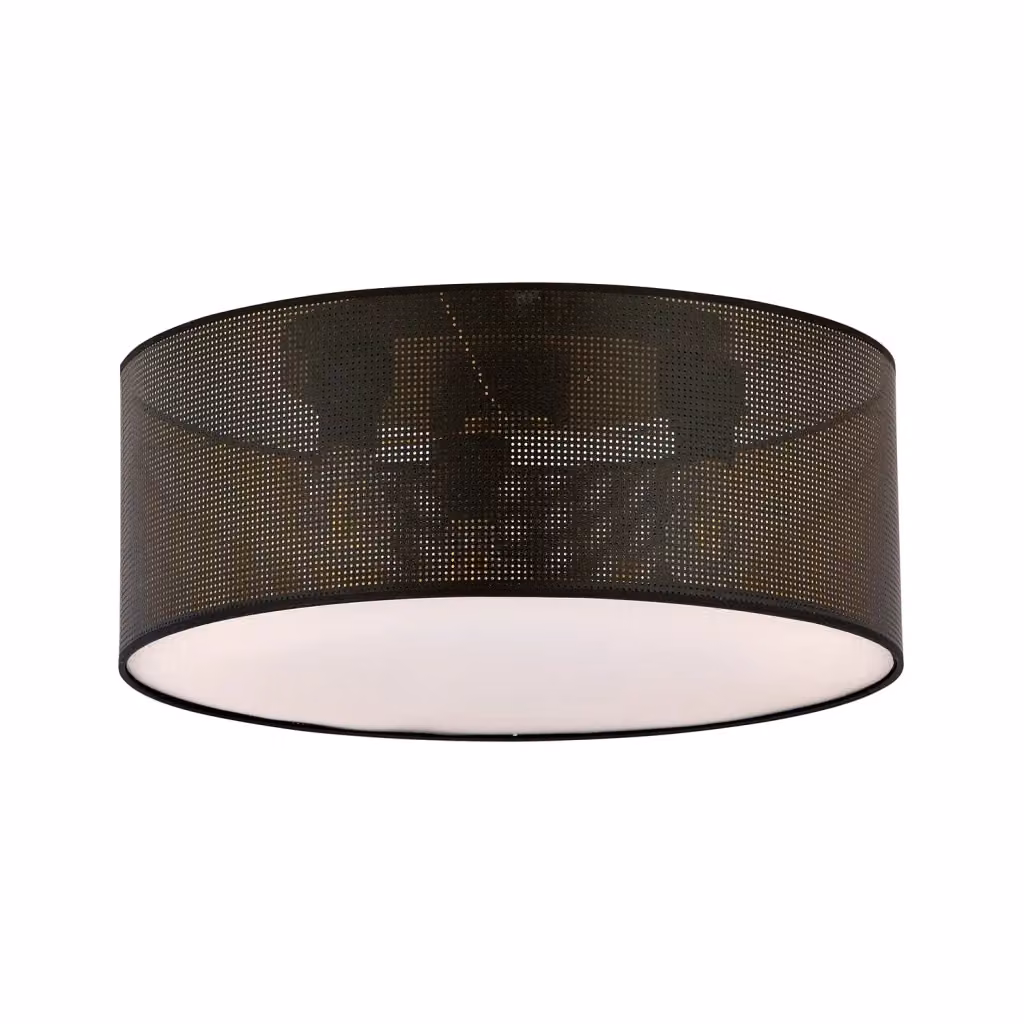 Plafoniera Minimal Ladone Luceart-Classic con 3 Luci in Metallo Nero e Oro – 2