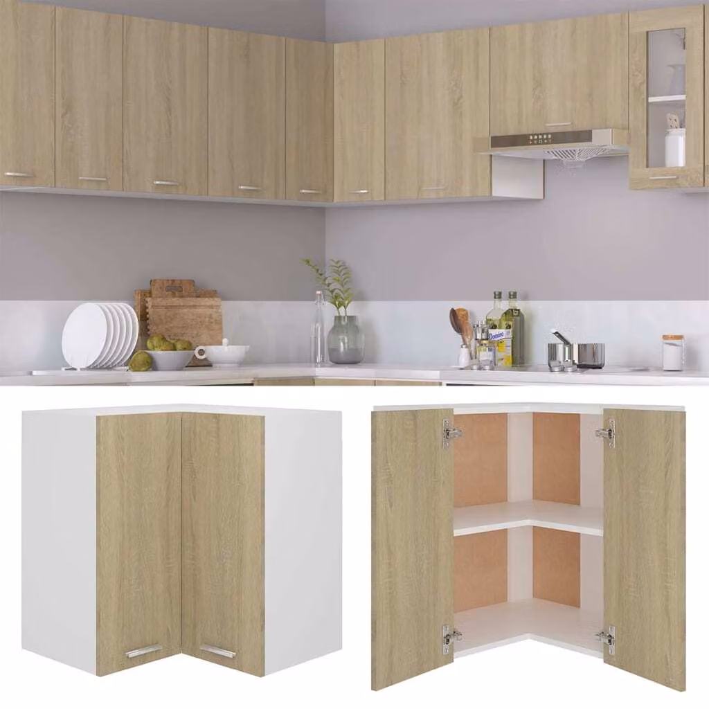 Pensile Angolare “Lyon” Rovere Sonoma 57x57x60 cm