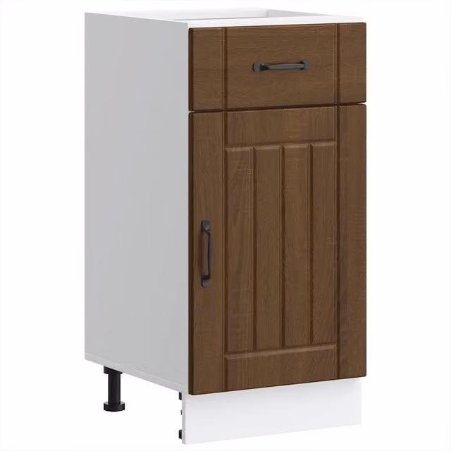 Armadio da cucina moderno con spazio di archiviazione ottimizzato 40 x 46 x 81,5 cm in legno multistrato rovere marrone 02_0050069