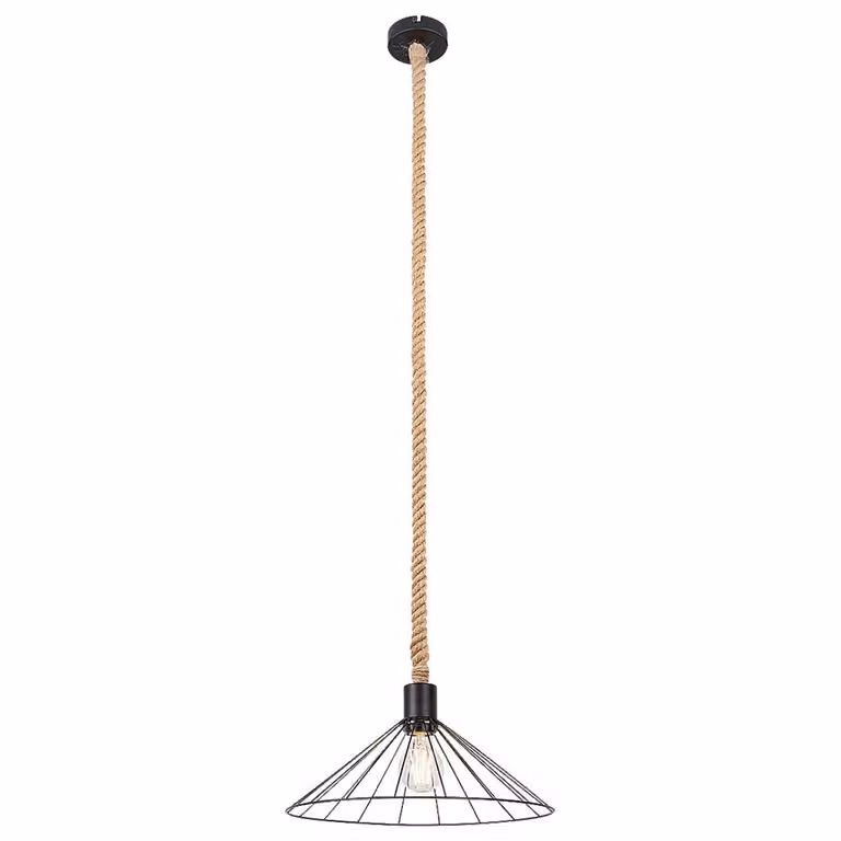 Rabalux 5271 Lampada a sospensione 1 spot Daryl, E27, nero, rotonda, industriale, ø350mm