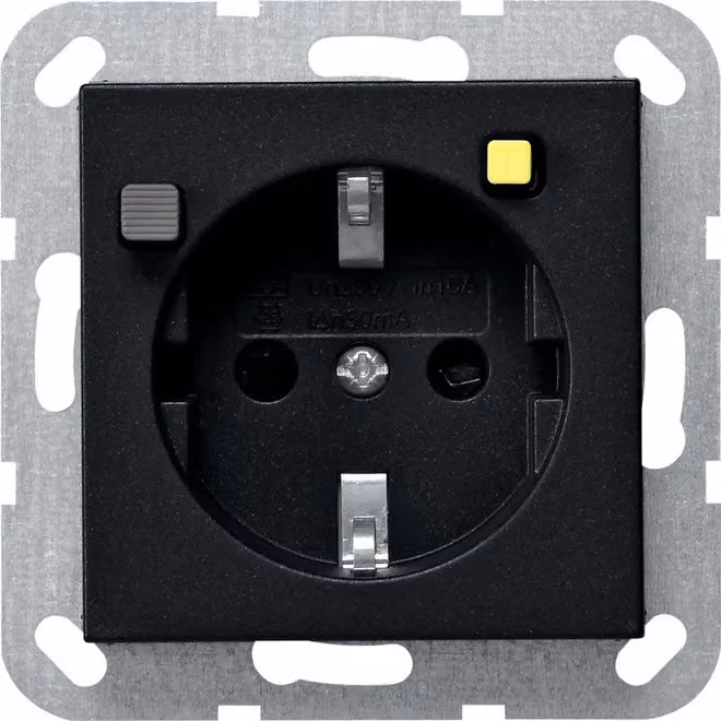Gira Presa di sicurezza differenziale 30 mA SP Sistema 55 Nero m 2677005