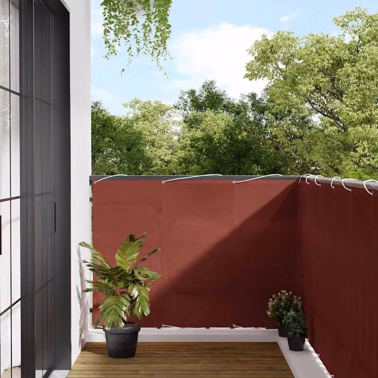 Copertura per balcone vidaXL in poliestere Oxford color terracotta, L: 800 cm, H: 120 cm