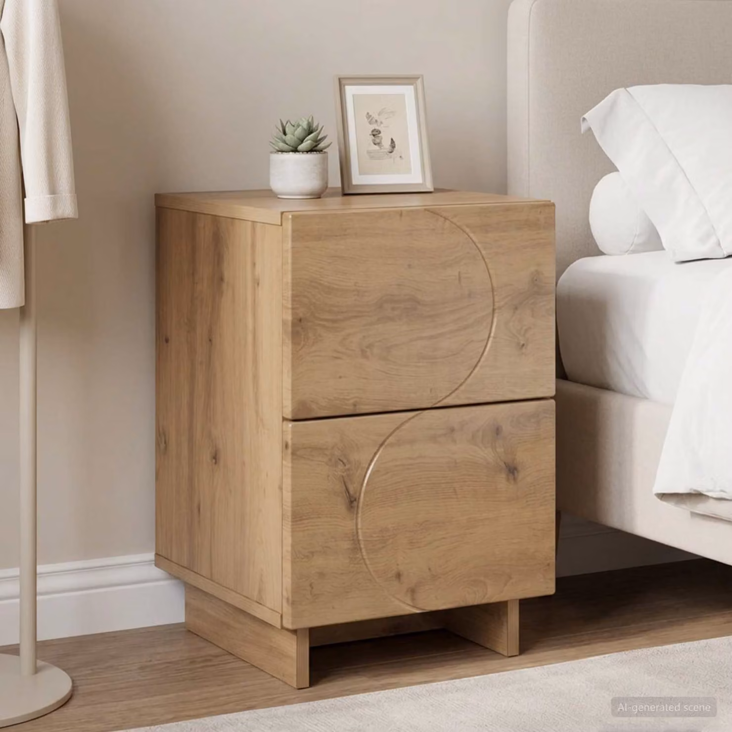 Armadio da notte vidaXL in legno marrone, stile minimalista, L 33,5 cm x P 34,5 cm x H 50 cm