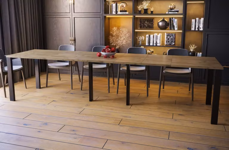 Tavolo da pranzo Endo-Möbel XXL Vast 130cm - 330cm tavolo da cucina allungabile (rovere Craft)
