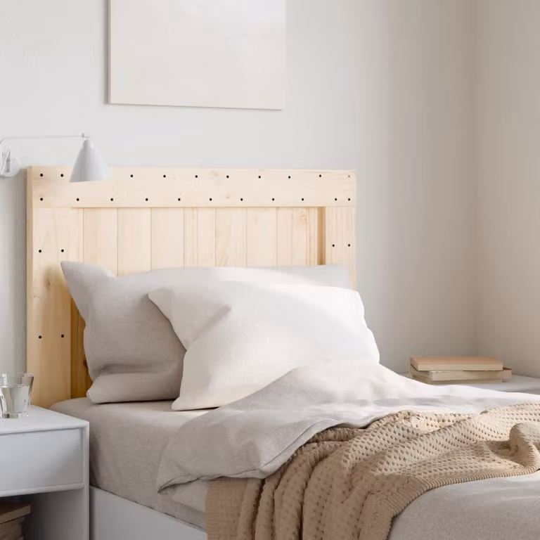 Testiera per letto vidaXL in legno massello di pino rustico, L: 80 cm, H: 104 cm