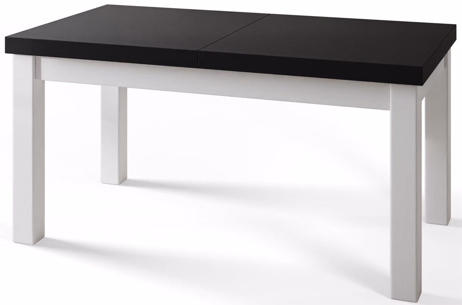 Tavolo Rettangolare per Sala da Pranzo Classico, Allungabile, Dimensioni: 120-160 cm, Nero