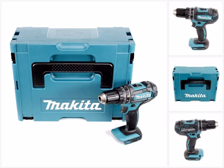 Trapano a percussione a batteria Makita DHP 482 ZJ 18V 62Nm in Makpac senza batteria / caricabatterie