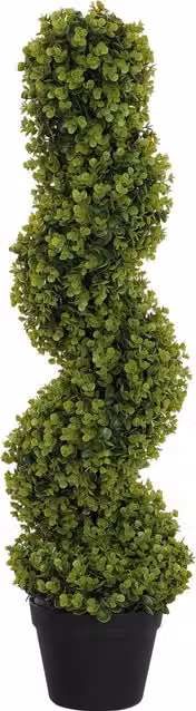 Pianta finta di eucalipto a spirale HOMCOM con vaso, verde, Altezza: 90 cm – 1