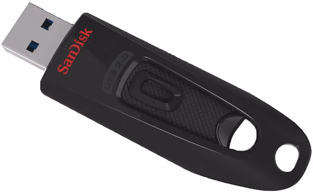 Chiavetta USB SanDisk Ultra 3.0 da 64GB, Colore Nero