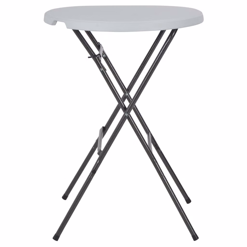 vidaXL Tavolo bar pieghevole bianco 80x110 cm HDPE