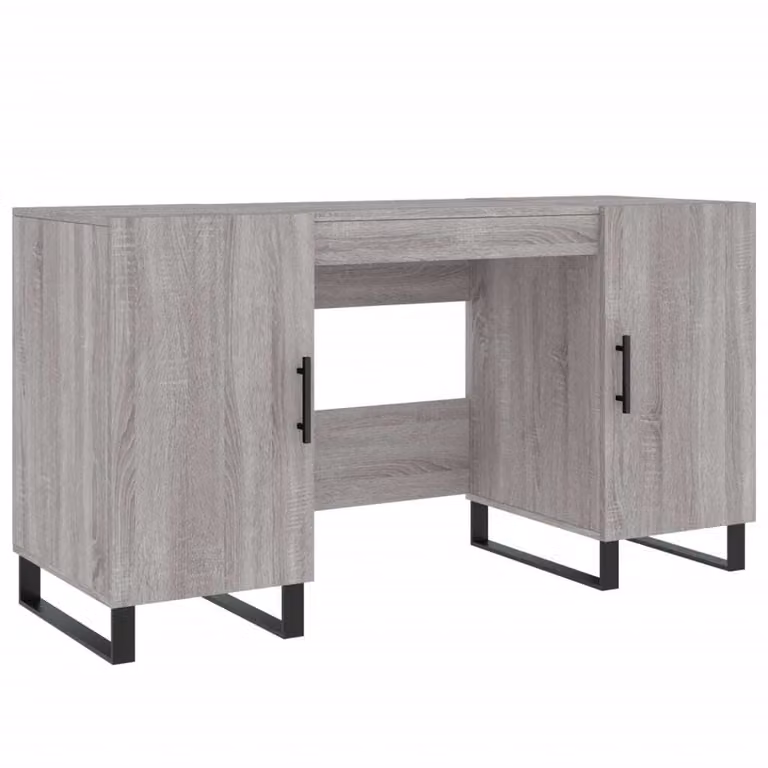 Scrivania Grigio Sonoma 140x50x75 cm in Legno Multistrato