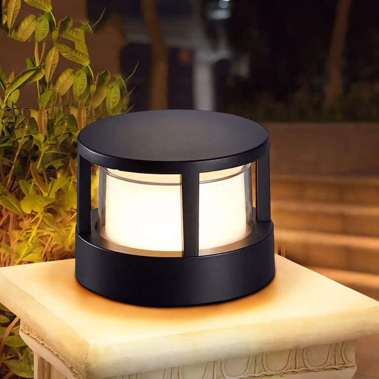 Lampada da esterno Sokkellamp, grado di protezione IP65, 3000K, 15W LED, 720 lumen, alluminio nero, dimensioni 16x10 cm